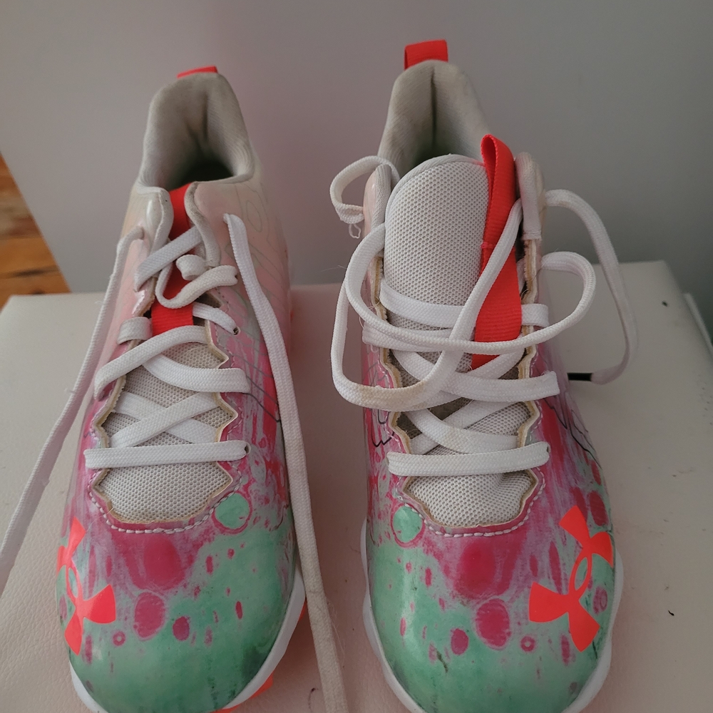 Under Armour Kids' Pink and Green Shoes